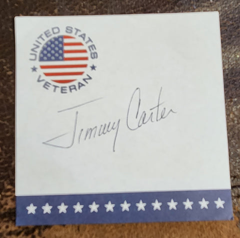 PRESIDENT JIMMY CARTER HAND SIGNED PAGE