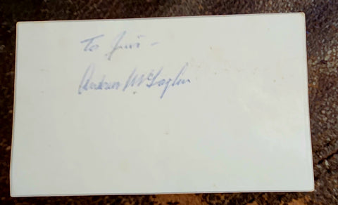 COWBOY ACTOR DIRECTOR ANDREW MCLAGLEN HAND SIGNED CARD D.2014