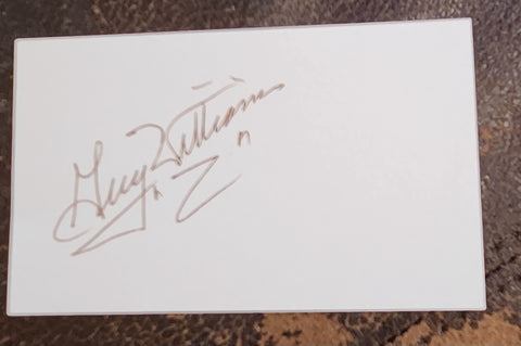 LOST IN SPACE AND ZORRO STAR GUY WILLIAMS HAND SIGNED CARD D.1989