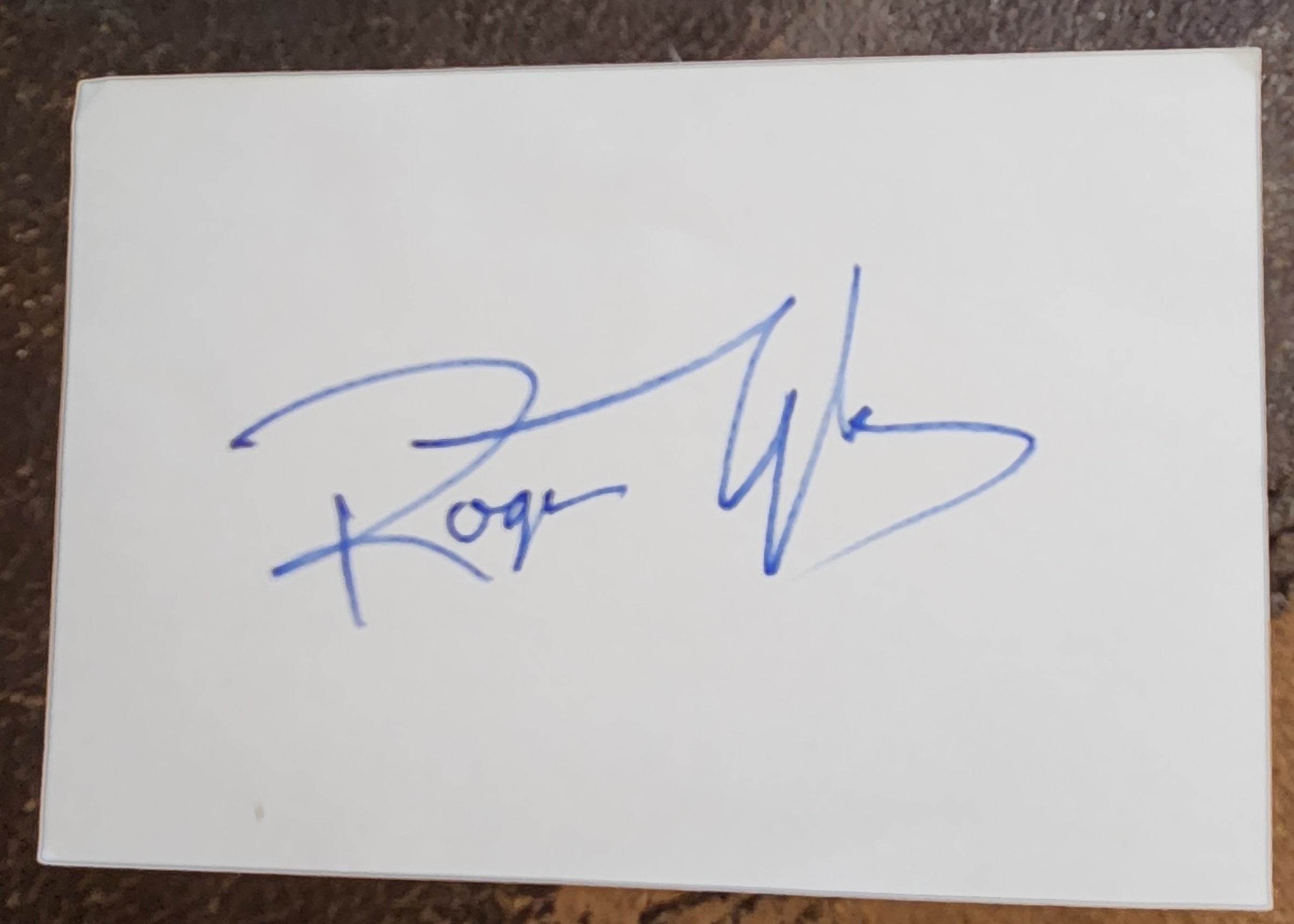 PINK FLOYD CO-CREATOR ROGER WATERS HAND SIGNED CARD