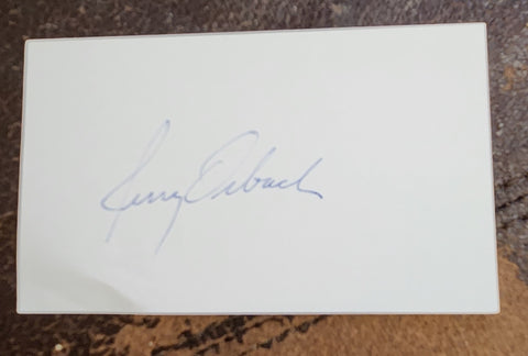 LAW AND ORDER ACTOR JERRY ORBACH HAND SIGNED CARD D.2004