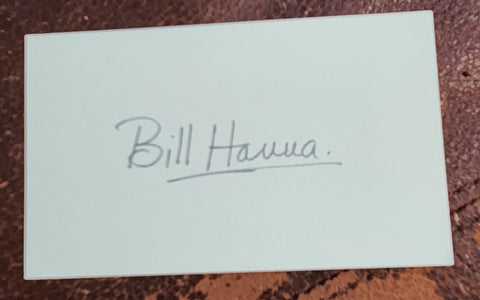 GREAT ANIMATOR BILL HANNA HAND SIGNED D.2001 CARD