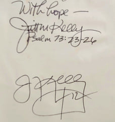 HOF QB AND WIFE PERSONAL NOTE GAND SIGNED BY BOTH UNIQUE ITEM