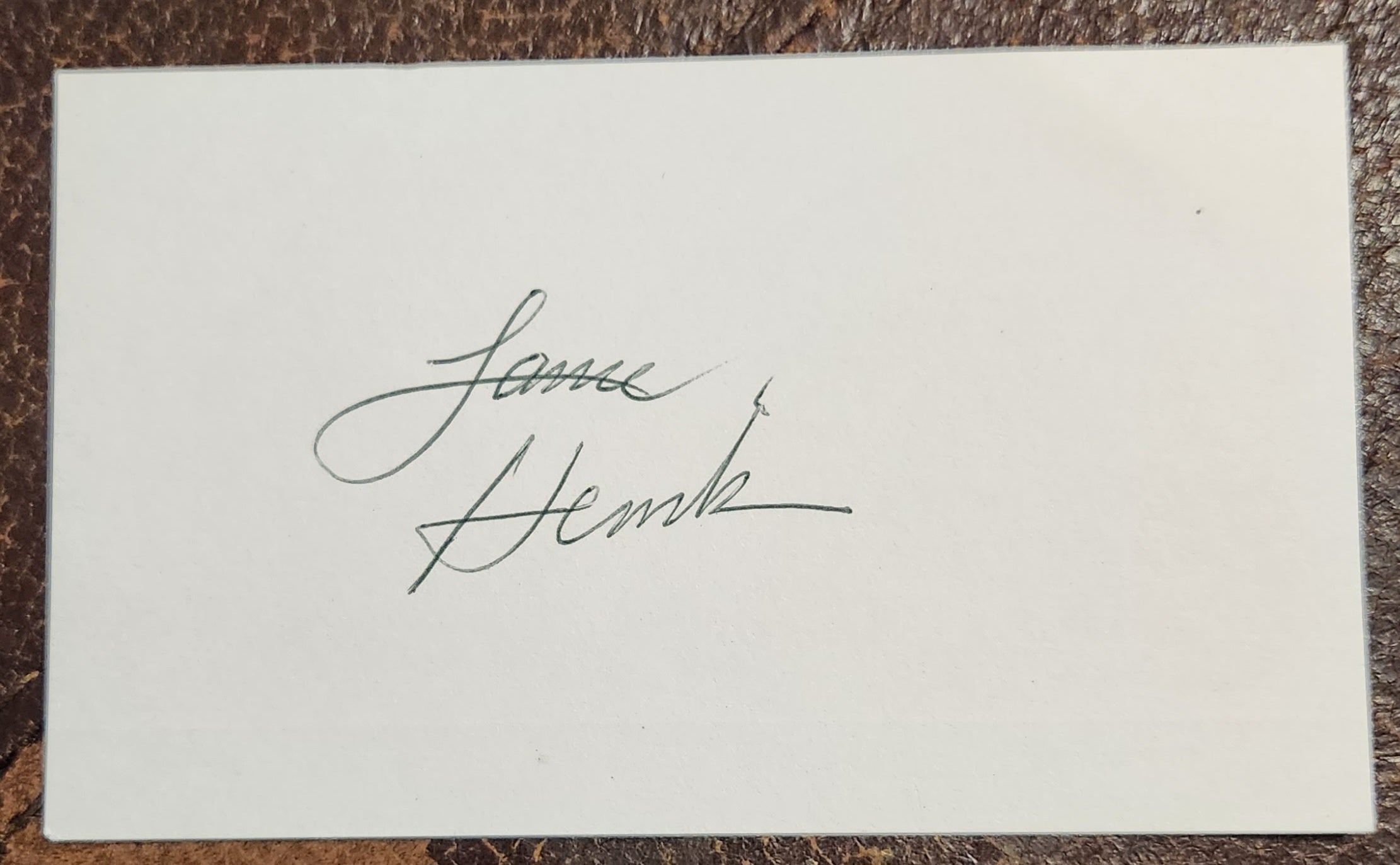 "ALIEN" ACTOR LANCE HENRIKSON HAND SIGNED CARD