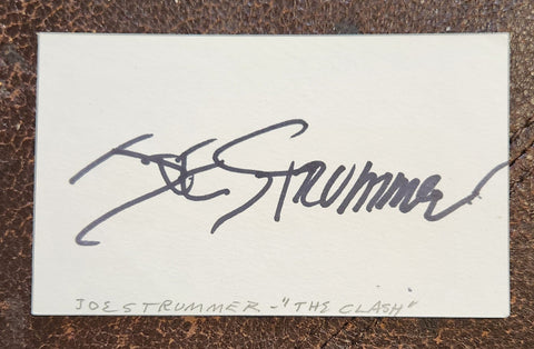 THE CLASH FOUNDER JOE STRUMMER HAND SIGNED CARD D 2002