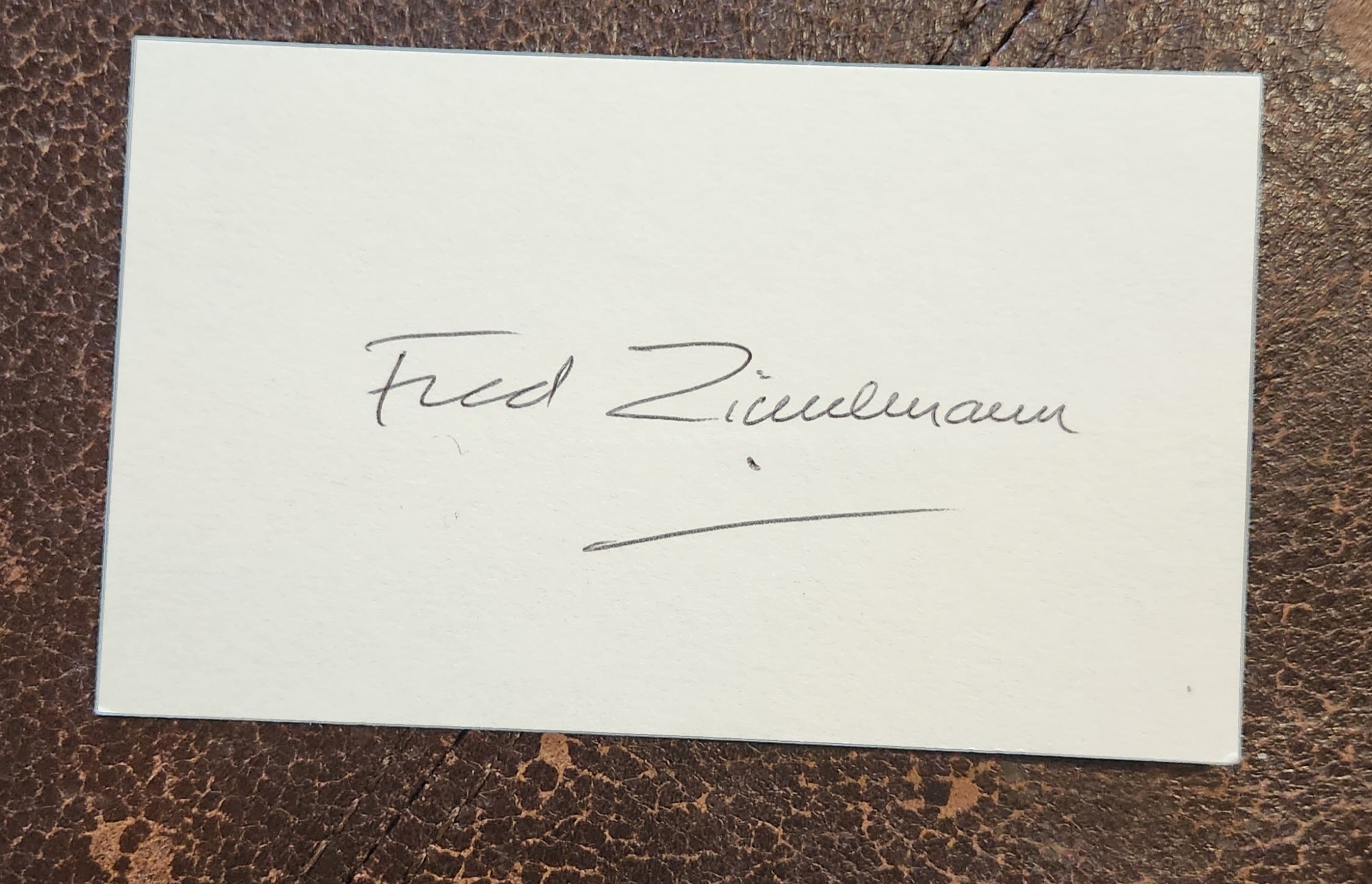 FROM HERE TO ETERNITY DIRECTOR FRED ZINNEMANN HAND SIGNED CARD D.1997