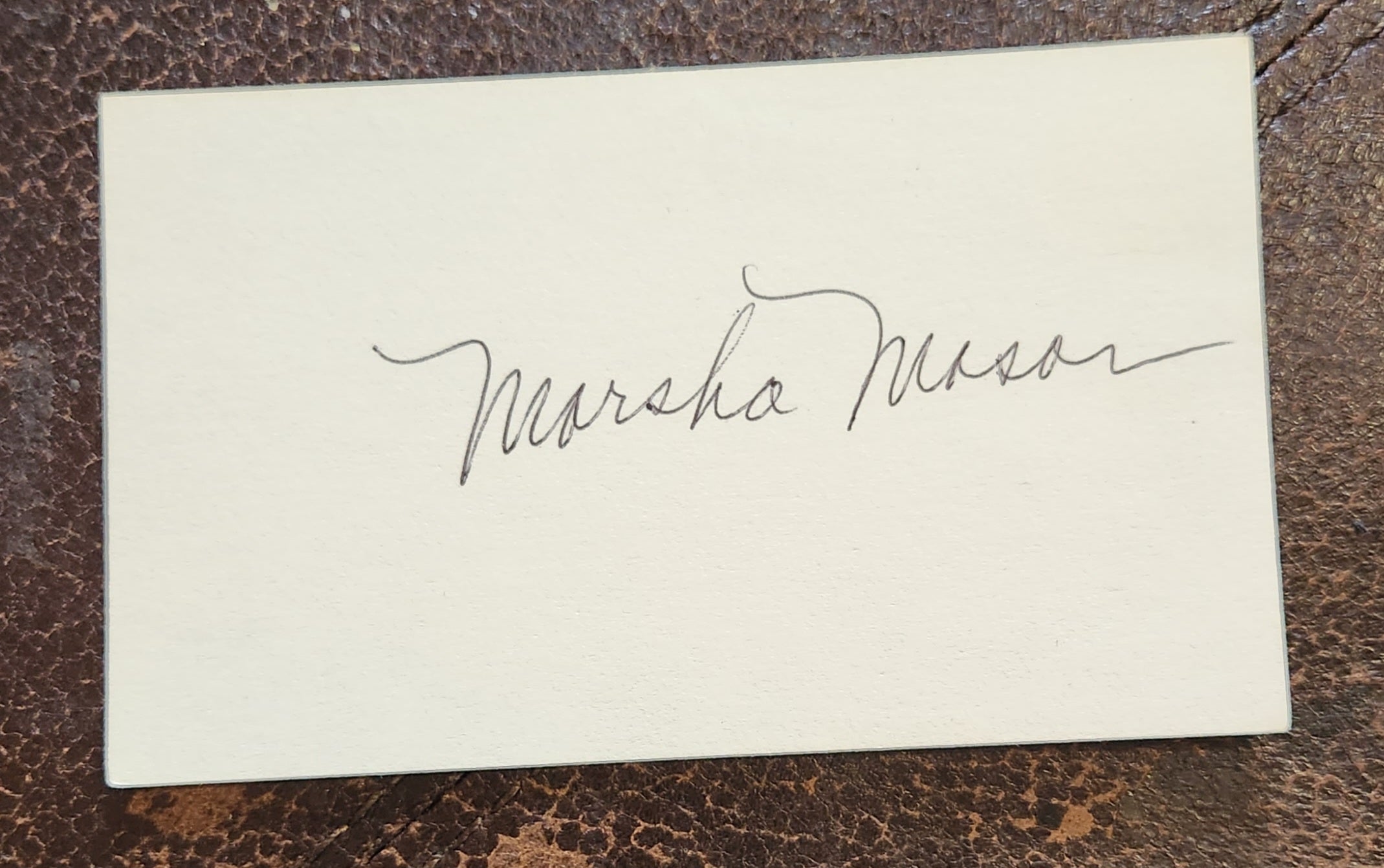 LEGENDARY ACTRESS MARSHA MASON HAND SIGNED CARD