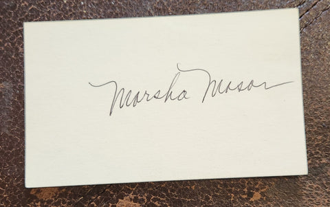 LEGENDARY ACTRESS MARSHA MASON HAND SIGNED CARD