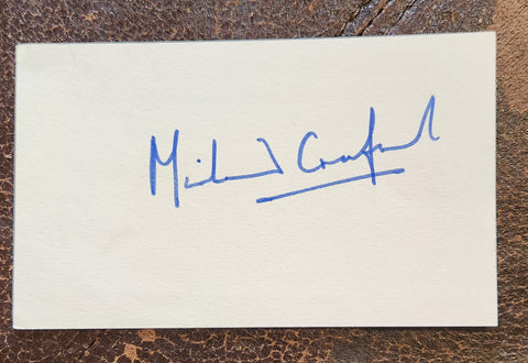 PHANTOM OF THE OPERA ACTOR MICHAEL CRAWFORD HAND SIGNED CARD