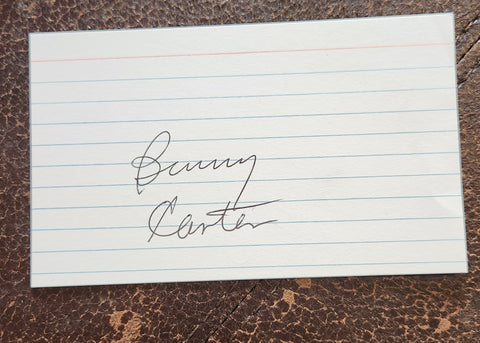 JAZZ SAXOPHONIST BENNY CARTER HAND SIGNED CARD D.2003