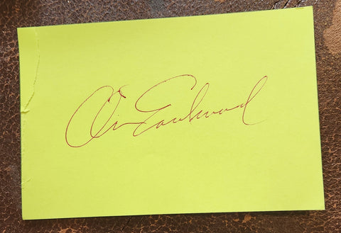 LEGENDARY ACTOR DIRECTOR CLINT EASTWOOD HAND SIGNED PAGE