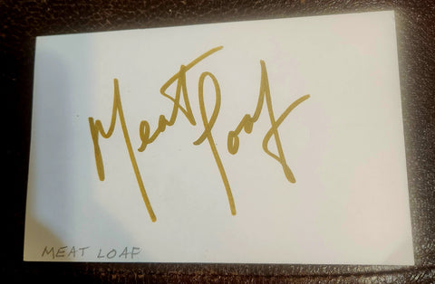 BAT OUT OF HELL SINGER MEAT LOAF HAND SIGNED CARD D.2022