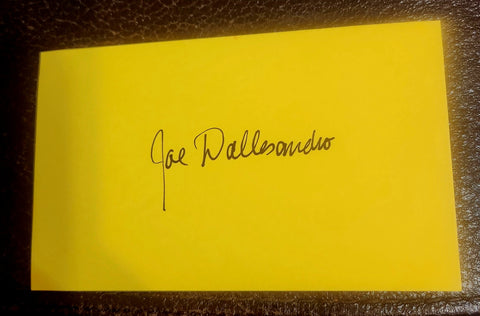 WARHOL SUPERSTAR ACTOR JOE DALLESANDRO HAND SIGNED CARD