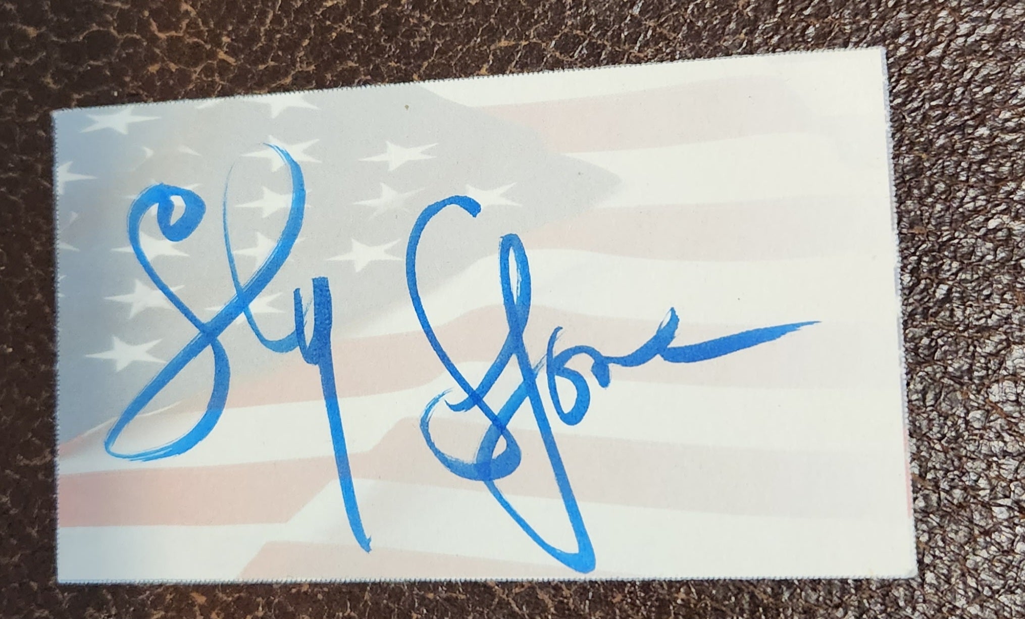 RECLUSIVE ROCK LEGEND SLY STONE (SLY AND THE FAMILY STONE)HAND SIGNED CARD