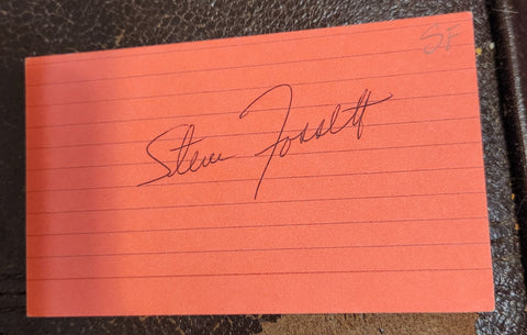 RECORD SETTING AVIATOR AND BUSINESS MAN STEVE FOSSETT HAND SIGNED CARD D.2007