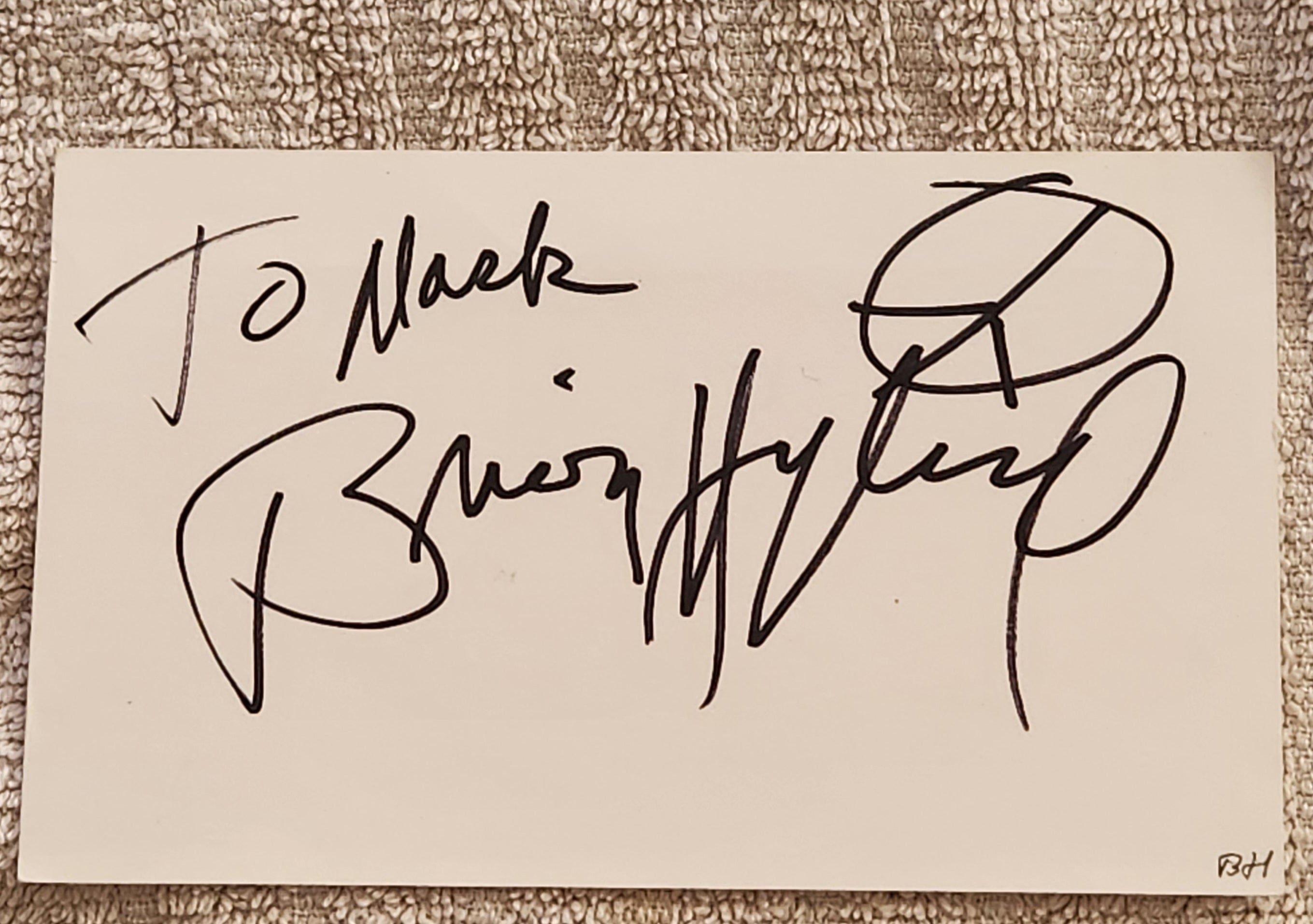 EARLY POP STAR SINGER BRIAN HYLAND HAND SIGNED CARD