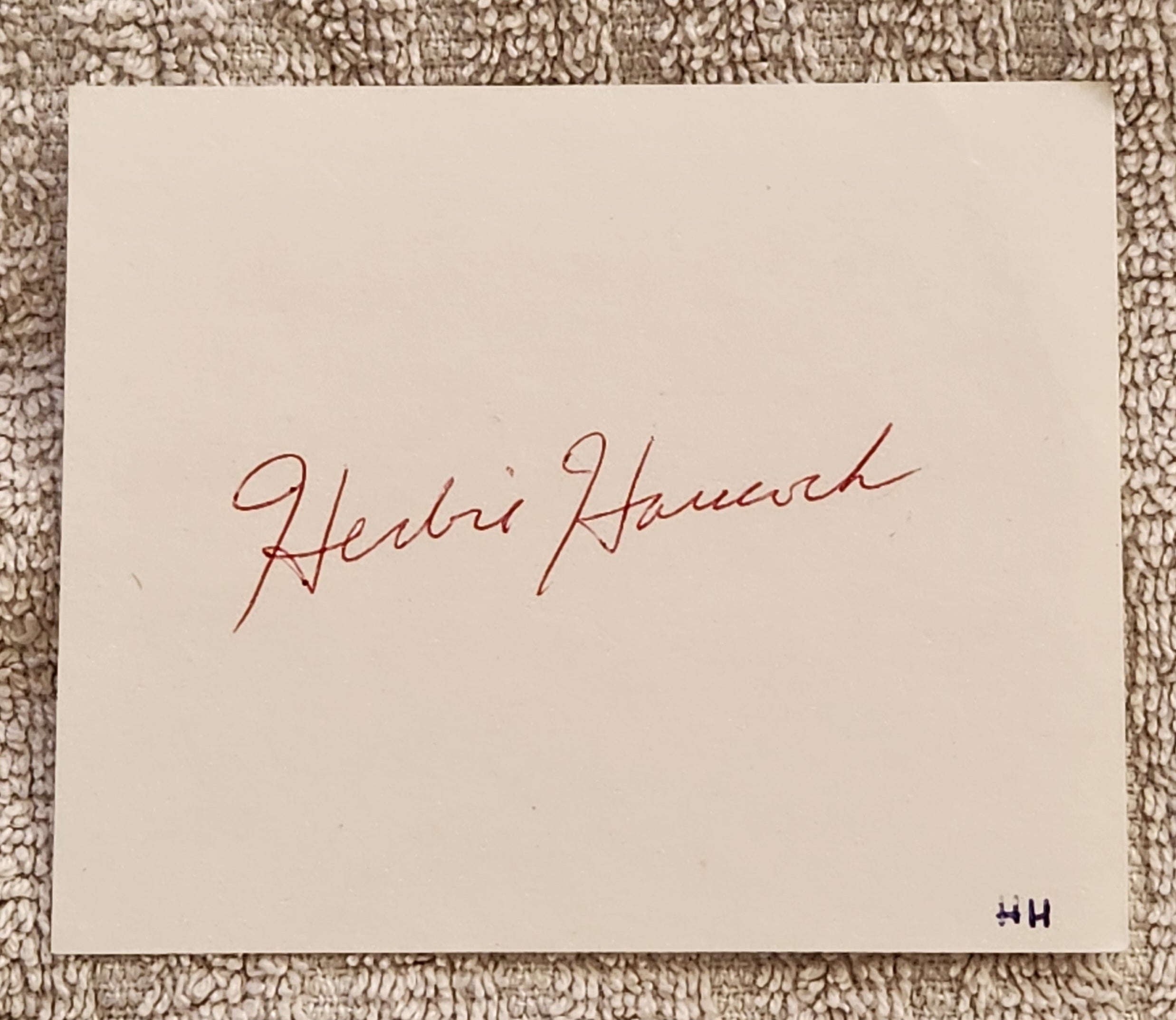 JAZZ LEGEND HERBIE HANCOCK HAND SIGNED CARD