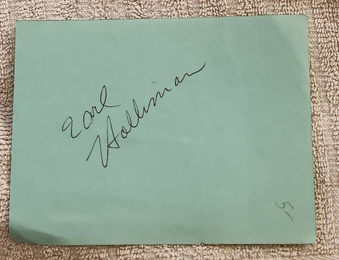 POLICE WOMEN ACTOR EARL HOLLIMAN HAND SIGNED PAGE