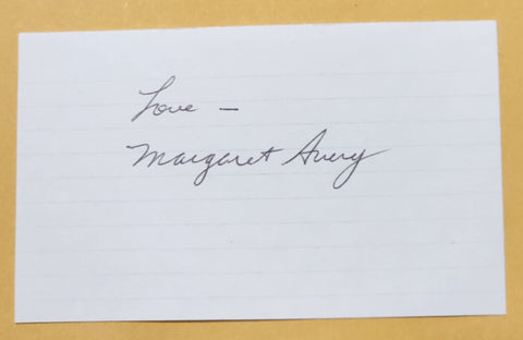 ACTRESS AND SINGER MARGARET AVERY HAND SIGNED CARD