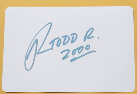 ROCK GREAT TODD RUNDGREN HAND SIGNED CARD