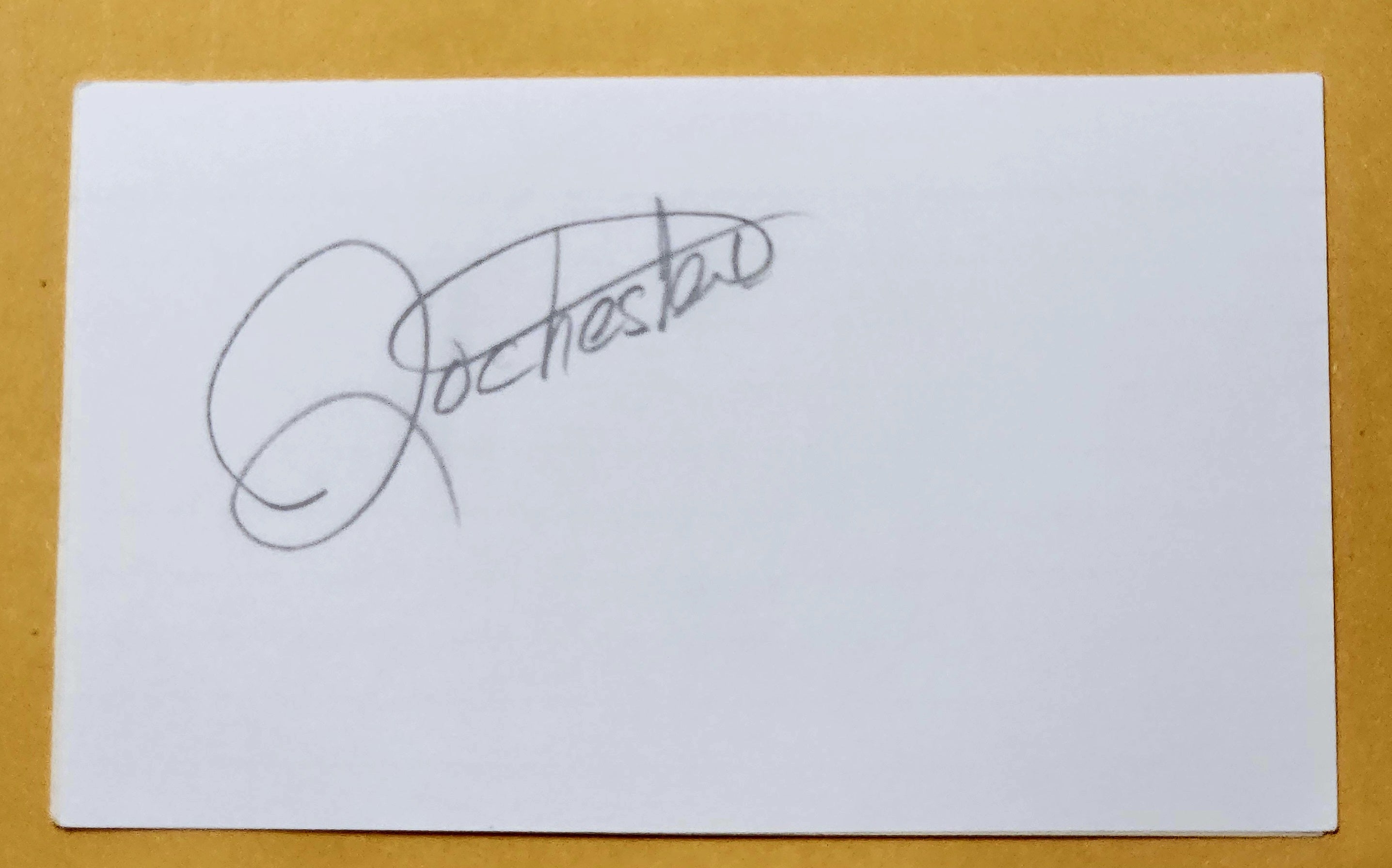 JACK BENNY SIDEKICK ACTOR ROCHESTER HAND SIGNED CARD D.1977.