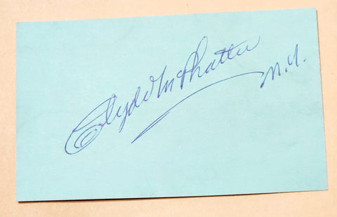 R&B LEGEND CLYDE MCPHATTER HAND SIGNED CARD D.1972