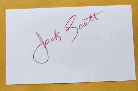 CANADIAN AMERICAN SINGER JACK SCOTT HAND SIGNED CARD D.2019