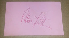 BRITISH POP SENSATION ADAM FAITH HAND SIGNED INDEX CARD AND A GREAT PRINT D.2003