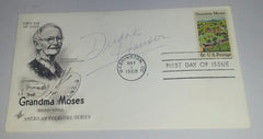 GREAT SCULPTOR DUANE HANSON SIGNED FDC AND NICE PRINT D.1996