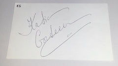 BEAUTIFUL RUSSIAN FIGURE SKATER EKATERINA GORDEEVA HAND SIGNED CARD AND NICE PRINT