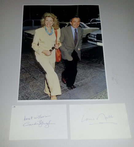 CANDICE BERGEN AND LOUIS MALLE (D.1995) SIGNED CARDS AND NICE PRINT