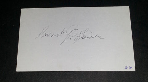 AFRICAN AMERICAN AUTHOR ERNEST GAINES HAND SIGNED INDEX CARD "A LESSON BEFORE DYING"