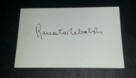 OPERA LEGEND RENATA TEBALDI HAND SIGNED INDEX CARD. D.2004