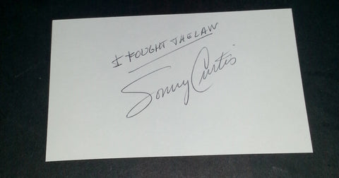 SINGER SONGWRITER SONNY CURTIS HAND SIGNED INDEX CARD