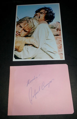 RARE LATIN ACTOR RAFAEL CAMPOS HAND SIGNED PAGE AND NICE 5X7" PRINT D.1985