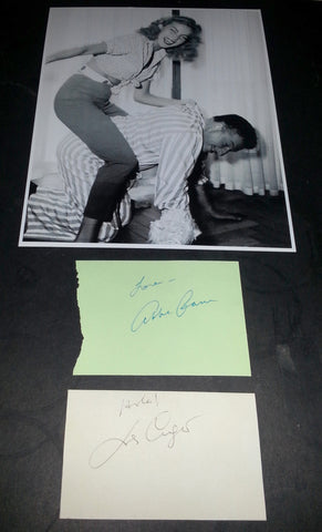 BANDLEADER XAVIER CUGAT D.1990) AND HIS WIFE SINGER ABBE LANE AUTOGRAPHS AND NICE PRINT