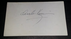 LONG TIME ACTOR CHARLES KORVIN HAND SIGNED CARD AND NICE 5X7" PRINT