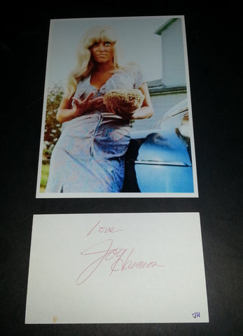 COOL HAND LUKE SEXY CAR WASHER JOY HARMON HAND SIGNED CARD AND NICE 5X7'  PRINT