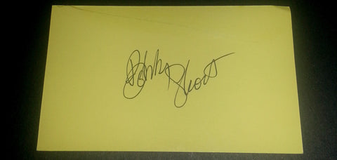 GREAT CABARET SINGER BOBBY SHORT HAND SIGNED INDEX CARD D.2005