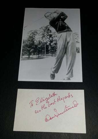 GOLF GREAT DOW FINSTERWALD HAND SIGNED CARD AND NICE 5X7' PRINT