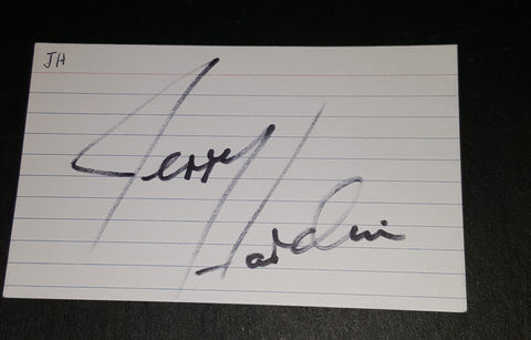 ACTOR JERRY HARDIN HAND SIGNED INDEX CARD X-FILES DEEP THROAT