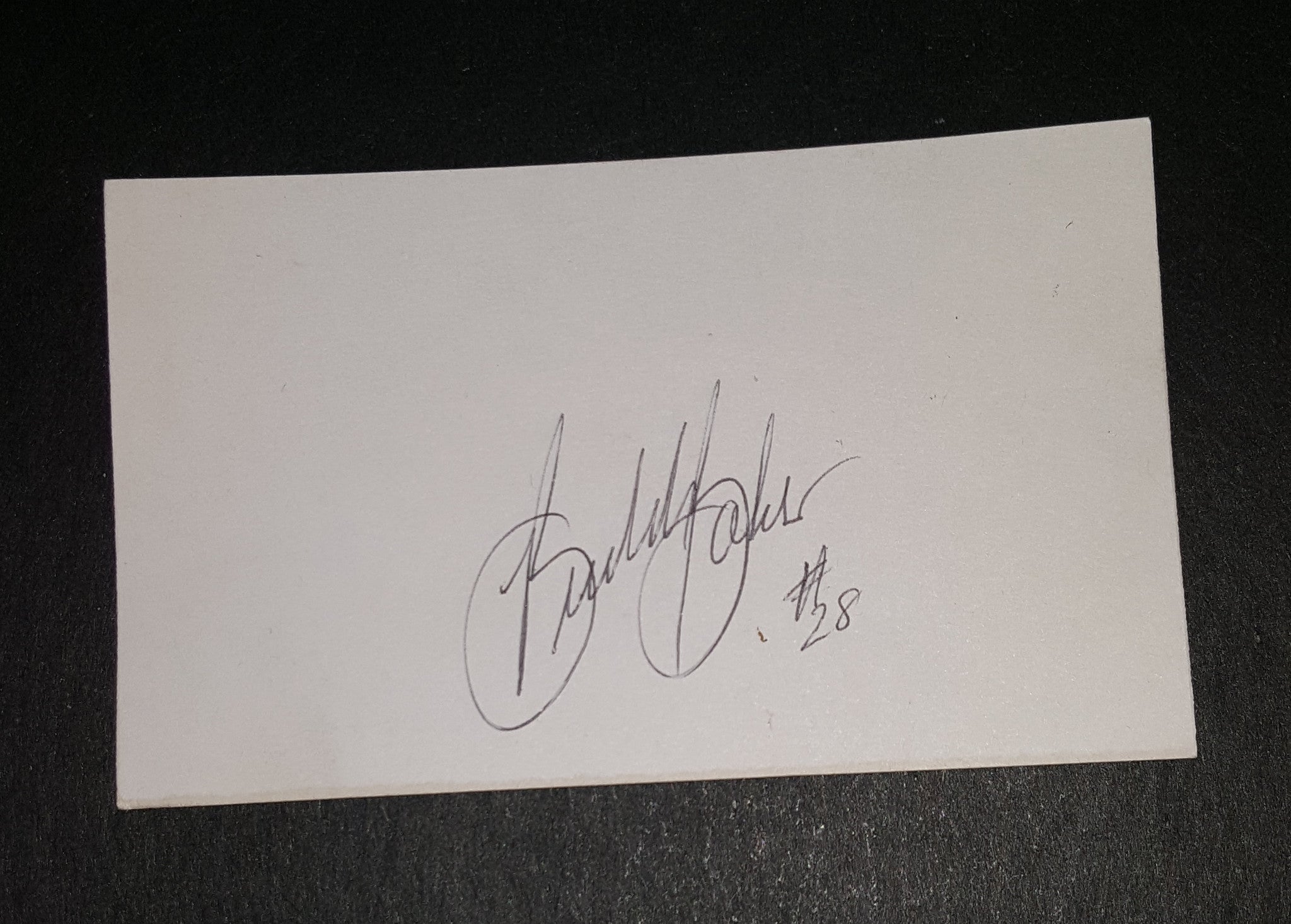 NASCAR LEGEND BUDDY BAKER HAND SIGNED INDEX CARD D.2015 RIP