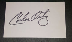 BOXING LEGEND CARLOS ORTIZ HAND SIGNED CARD AND NICE 5X7" PRINT