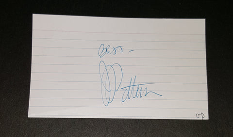 PROLIFIC AUTHOR JAMES PATTERSON HAND SIGNED INDEX CARD