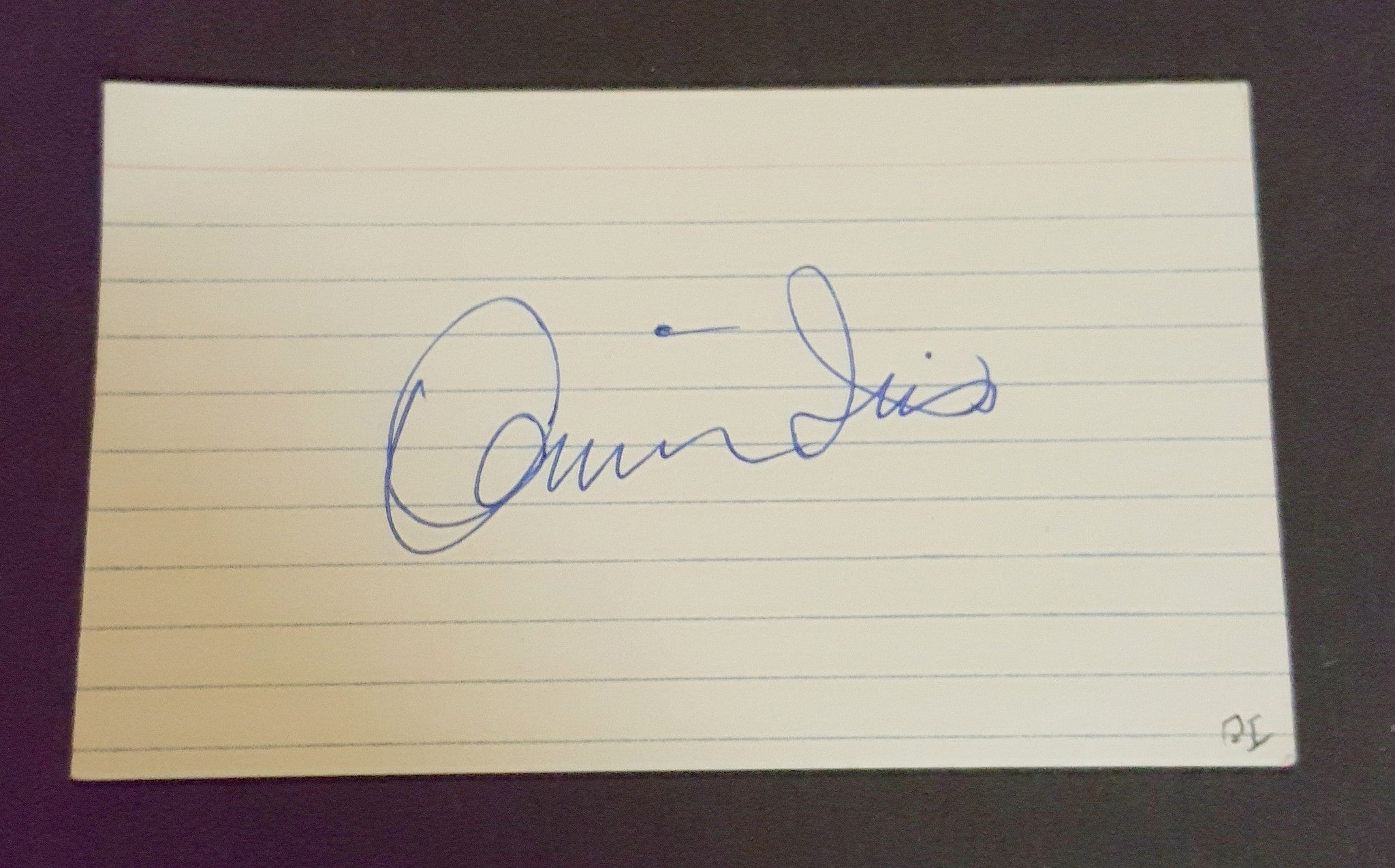 1970'S & 80'S ROCK GREAT DONNIE IRIS HAND SIGNED INDEX CARD