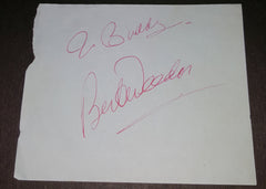 BRITISH GUITAR VIRTUOSO BERT WEEDON HAND SIGNED PAGE AND NICE 5X7" PRINT D.2012