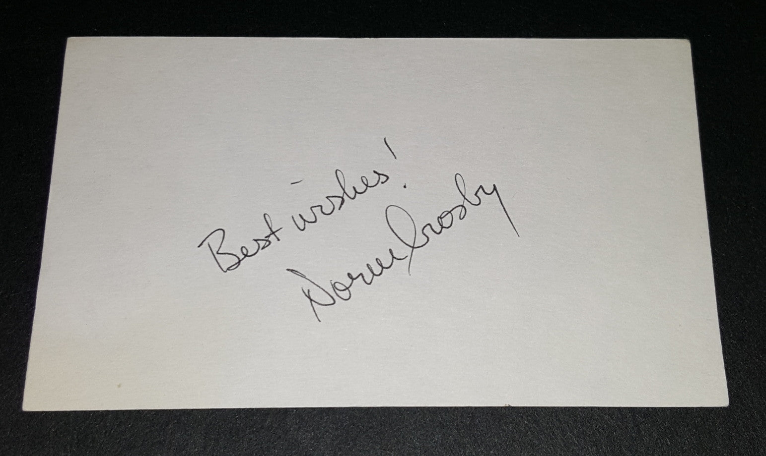 MASTER OF THE MALAPROP COMEDIAN NORM CROSBY HAND SIGNED CARD