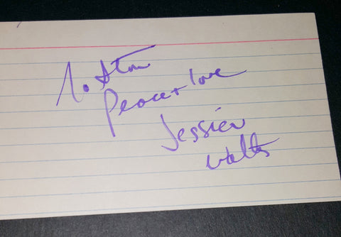 ACTRESS JESSICA WALTER HAND SIGNED INDEX CARD