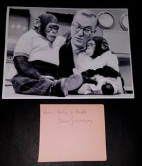 THE FIRST TODAY SHOW HOST DAVE GARROWAY HAND SIGNED PAGE AND NICE 8X11" PRINT D.1982