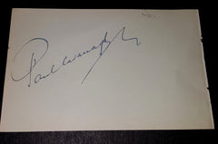 EARLY BRITISH FILM STAR PAUL CAVANAUGH HAND SIGNED PAGE AND NICE 5X7" PRINT D.1964